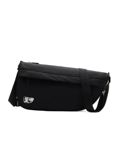 Burberry Shield Diagonal Backpack In Black