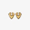 Burberry Shield Pattern Earrings In Gold