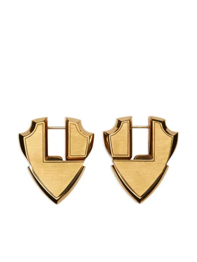 Burberry Shield Earrings In Gold