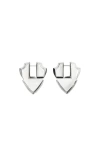 Burberry Shield Pattern Earrings In Silver