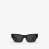 Burberry Womens Grey Be4441u Cat-eye Acetate Sunglasses In Transparent Black