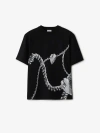 Burberry Shield Hardware Cotton T-shirt In Black