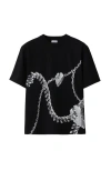 Burberry Shield Hardware Cotton T-shirt In Black