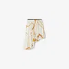 Burberry Woman Midi Skirt Ivory Size 6 Polyester In Gold/white