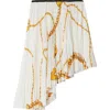 Burberry Woman Midi Skirt Ivory Size 6 Polyester In Gold/white
