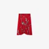 Burberry Minirock Mit Ketten-print In Silver/red