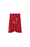 Burberry Minirock Mit Ketten-print In Silver/red
