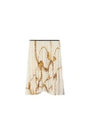 Burberry "guardian" Pleated Midi Skirt In White/gold