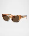 Burberry Be4441u Cat Eye Sunglasses In Dark Brown