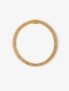 Burberry Shield Gold-plated Necklace In Gold/clear