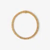 Burberry Shield Gold-plated Necklace In Gold/clear