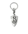 Burberry B Shield Keyring In White