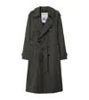 Burberry Gabardine-weave Trench Coat In Graphite