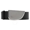 Burberry Shield Leather Belt In Black