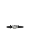 Burberry Shield Leather Belt In Black