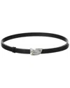 Burberry Shield Leather Belt In Black
