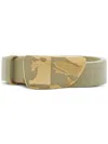 Burberry Shield Leather Belt In Neutrals