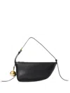 Burberry Curved Shape Gold-tone Hardware Shoulder Bag In Black