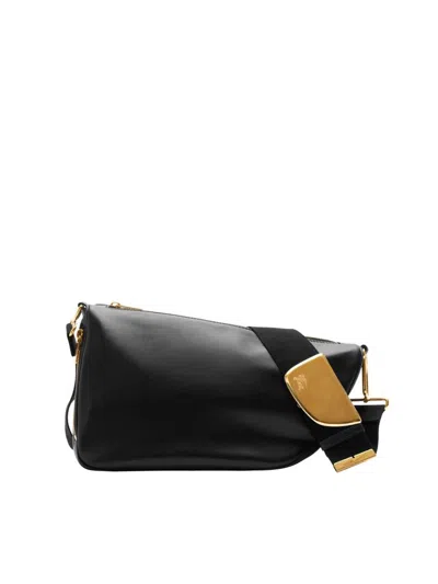 Burberry Shield Medium Shoulder Bag In Black