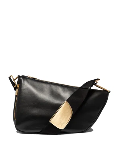 Burberry "shield Medium" Shoulder Handbag In Black