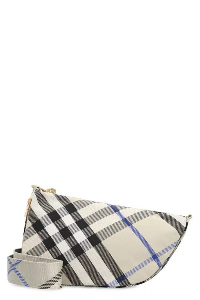 Burberry Elegant Shield Messenger Handbag In Beige