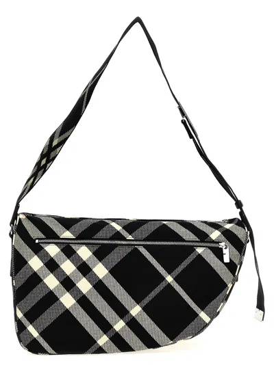 Burberry Shield Messenger Bag In Black