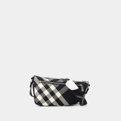 BURBERRY SHIELD MESSENGER S CROSSBODY - BURBERRY - SYNTHETIC - BLACK