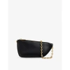 Burberry Womens Black Shield Micro Leather Cross-body Bag In Black