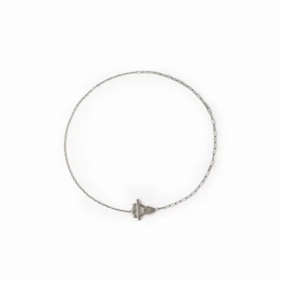 Burberry Shield Necklace In Silver