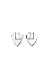Burberry Shield Pattern Earrings In Silver