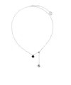 Burberry Shield Pendant Necklace In Silver/black/clear