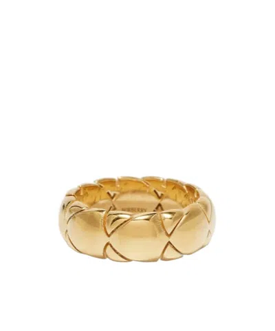 Burberry Shield Segment Gold-plated Sterling Silver Ring