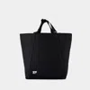 Burberry Shield Shopper Handbag In Black