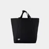 Burberry Shield Shopper Handbag In Black