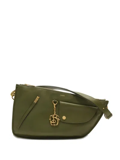 Burberry Shield Shoulder Bag In Green