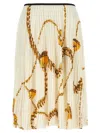 Burberry "guardian" Pleated Midi Skirt In Multicolor