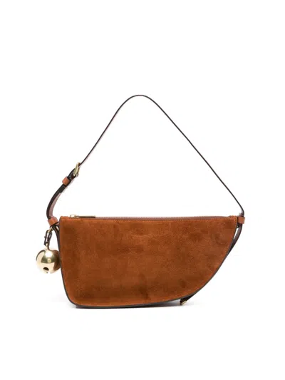 Burberry Shield Sling Charm Shoulder Bag In Brown