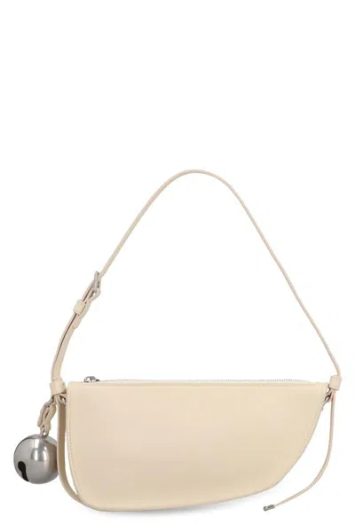 Burberry Mini Shield Nappa Leather Crossbody Bag In White