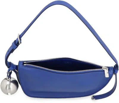 Burberry Womens Knight Shield Metallic-charm Leather Shoulder Bag In Blue