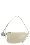 Burberry Patent Leather Shield Sling Shoulder Bag With Silver-tone Ch In Brown