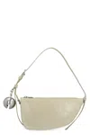 Burberry Patent Leather Shield Sling Shoulder Bag With Silver-tone Ch In Neutral