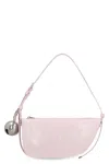 Burberry Woman Pastel Pink Leather Knight Small Shoulder Bag In Pink
