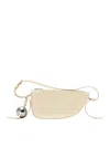 Burberry Small Shield Leather Shoulder Bag In White
