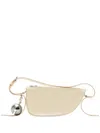 Burberry Mini Shield Leather Shoulder Bag In White