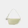 Burberry Shield Sling Mini Wallet On Chain In Beige