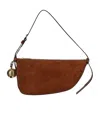 Burberry Shield Sling Suede Shoulder Bag In Brown