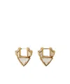 Burberry Shield Small Size Inlaid Earrings In Yellow