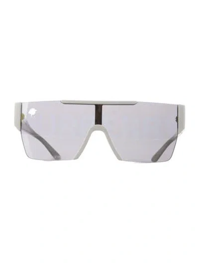 Pre-owned Burberry Shield Tinted Sunglasses In White