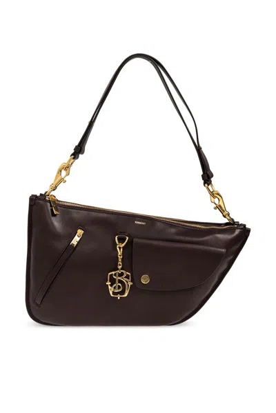 Burberry Medium Shield Twin Bag In Brown