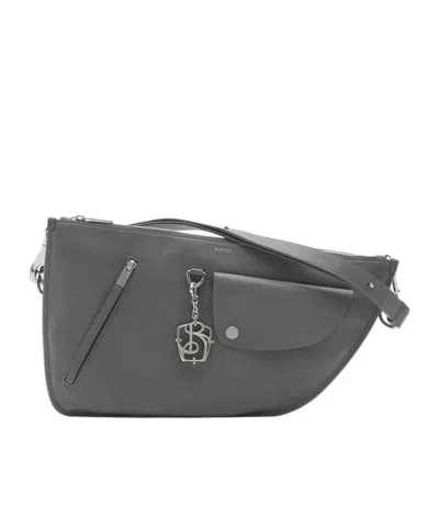 Burberry Shield Twin Shoulder Bag In Pebble Color